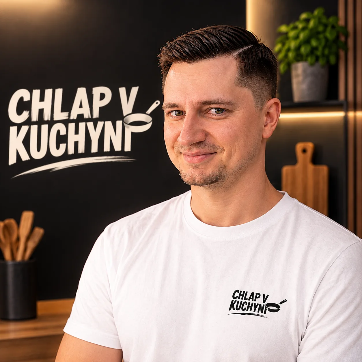 Chlap v kuchyni